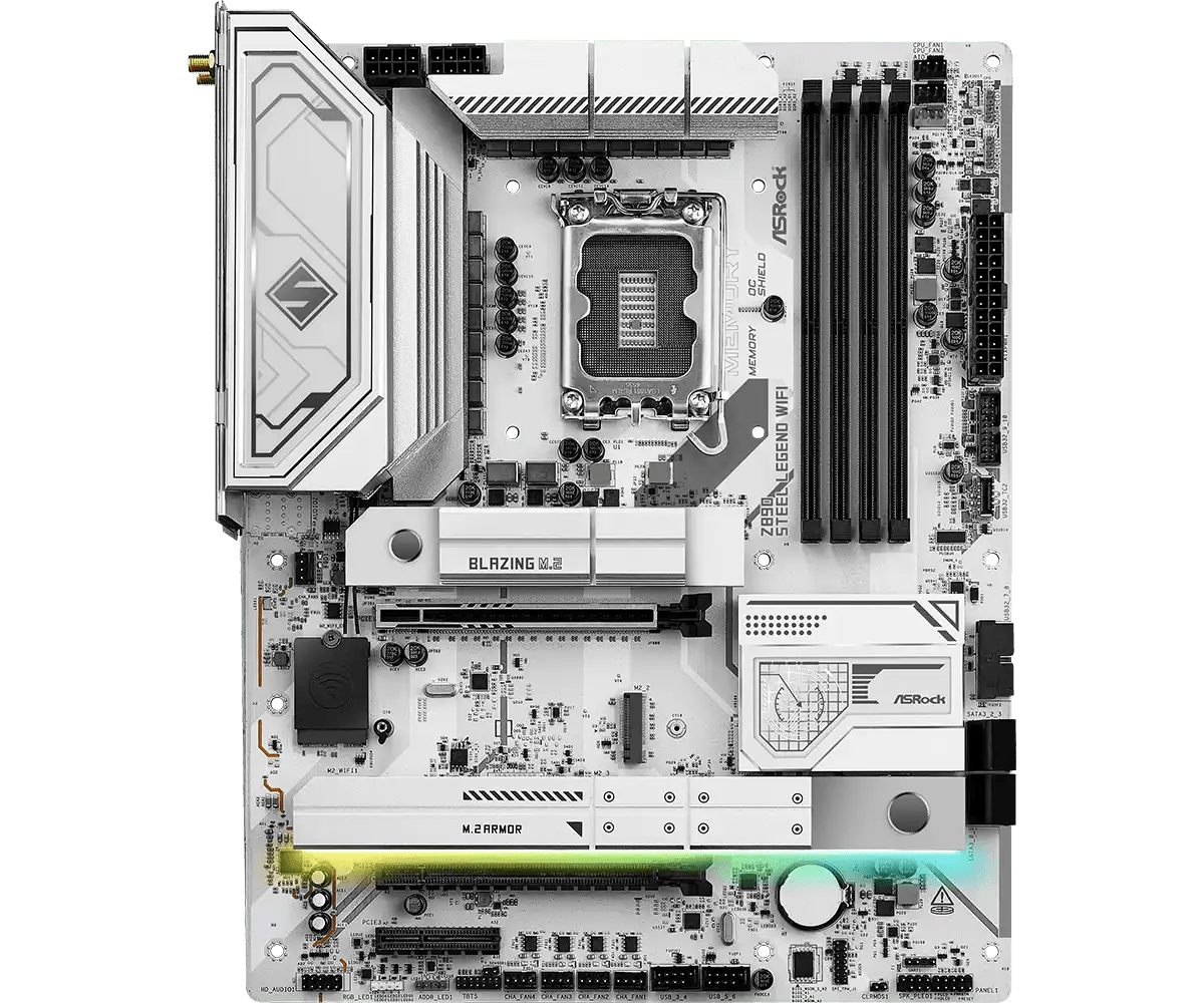 ASRock Z890 Steel Legend WiFi LGA1851 Socket Gaming Motherboard - Vektra Computers LLC ASRock Z890 Steel Legend WiFi LGA1851 Socket Gaming Motherboard - Vektra Computers LLC